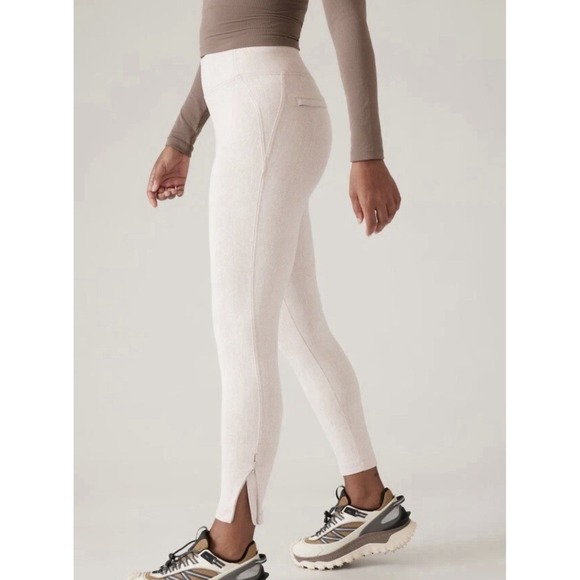 Athleta Delancey Skyline Herringbone Tight Leggings Ankle Zip Size Medium - Picture 2 of 10